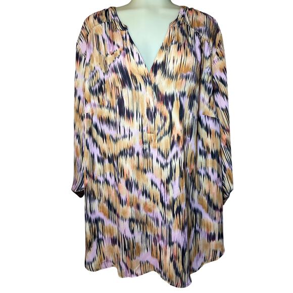 Torrid Harper Georgette Blouse Top 3/4 Roll Tab Sleeve Women’s Plus Size 4 US 26 - Picture 1 of 6